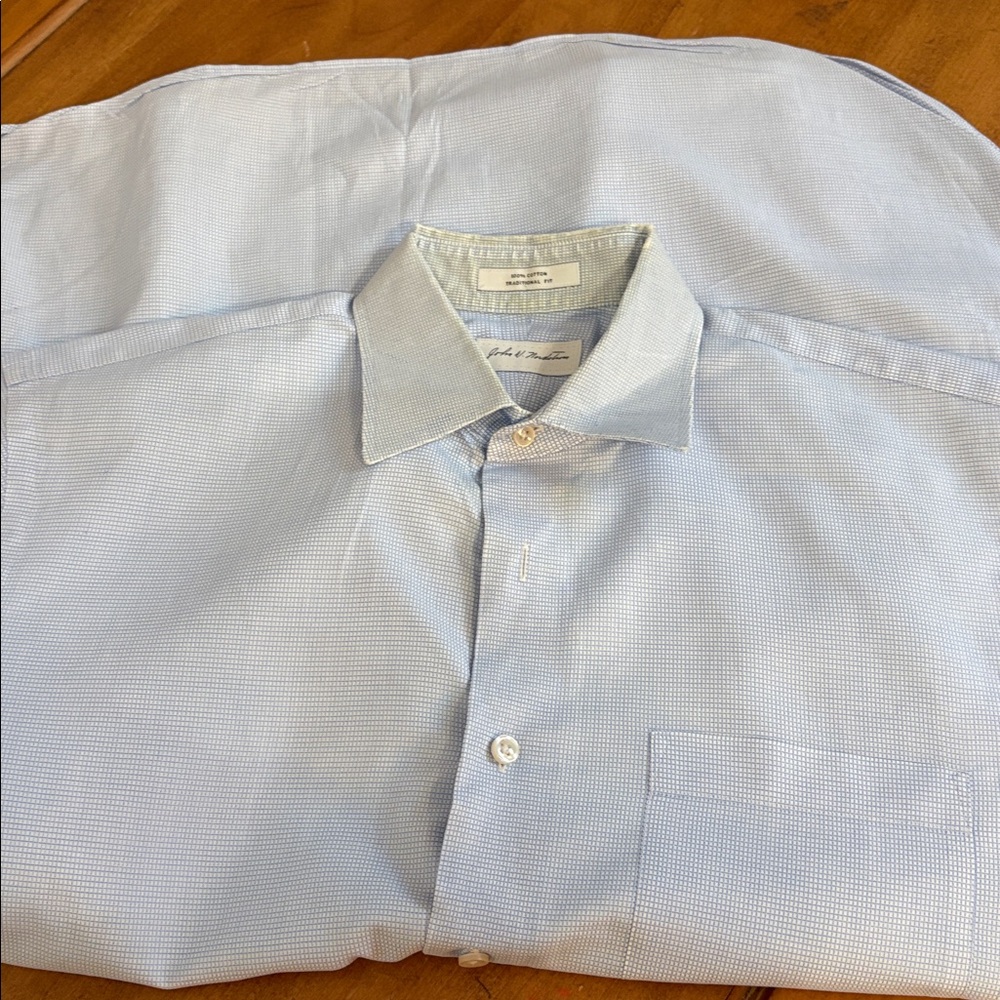 John W Nordstrom Light Blue Men's Shirt Size 16–33 - Picture 8 of 10